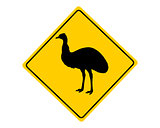 Emu warning sign