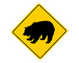 Grizzly warning sign