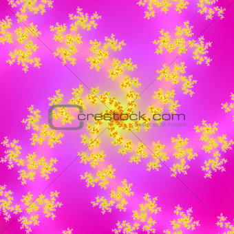 Yellow Spiral on Pink
