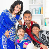 Asian Indian family at home