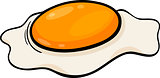 poached egg cartoon illustration