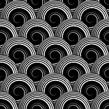 Seamless pattern with spiral circle elements.