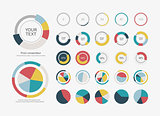 Infographic Elements Pie chart set icon