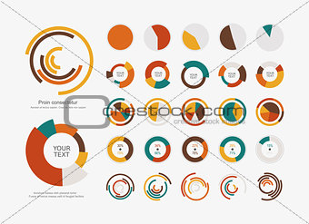 Infographic Elements Pie chart set icon