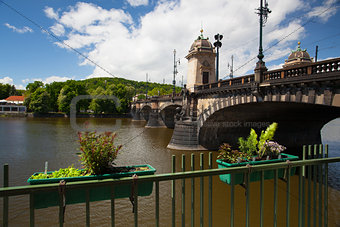 The famous Bridge of Legions in Prague