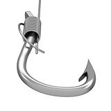 Metal fishing hook and line