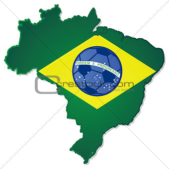 Brazil soccer heart