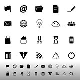 Web and internet icons on white background