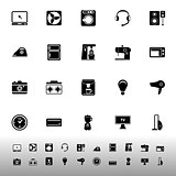 Electrical machine icons on white background