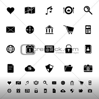 General application icons on white background