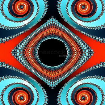 Decorative pattern with fractal spirals