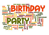 Birthday party word cloud