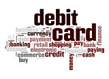 Debit card word cloud