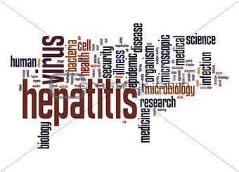 Hepatitis virus word cloud