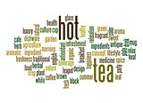 Hot tea word cloud
