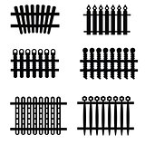 silhouettes of fences