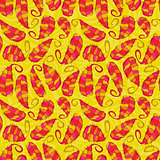 Yellow Red Colorful Leaf Seamless Background