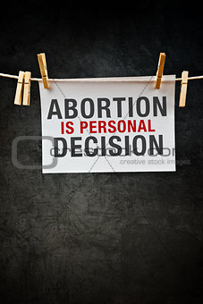 Abortion is personal decision