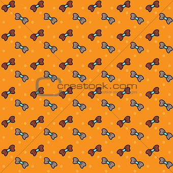 Seamless pattern. Bows. Vector.