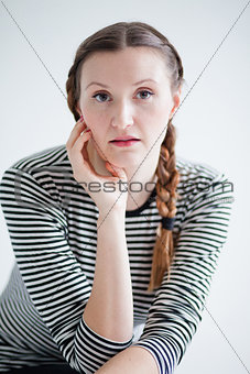 Relaxed attractive woman