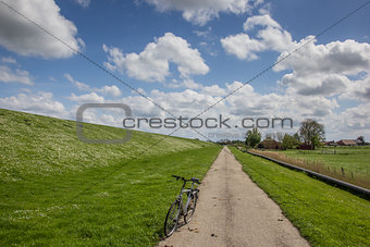 Bicycle along the dollard route in Ostfriesland