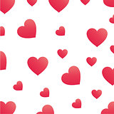 Floating red hearts background