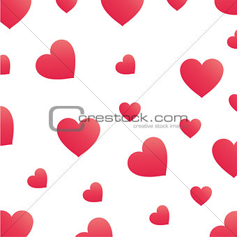 Floating red hearts background