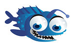 blue fish cartoon