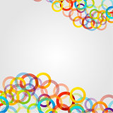 Background with colorful rings