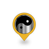Placement with ying and yang symbol