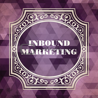 Inbound Marketing Concept. Purple Vintage design.