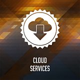 Cloud Services Concept on Triangle Background.