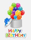 Happy Birthday Card Vector Illustration