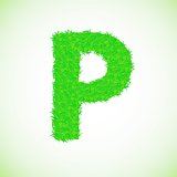 grass letter P