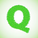 grass letter Q