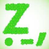 grass letter Z