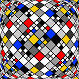 Design monochrome warped diamond mosaic pattern