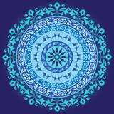 blue ottoman serial circle ornament