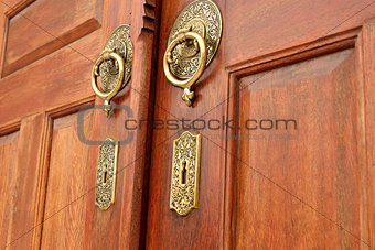 old historic wooden door