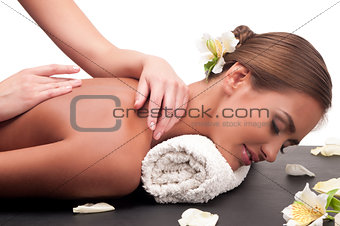 woman who does massage cosmetologist