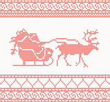 knitted pattern with Santa Claus