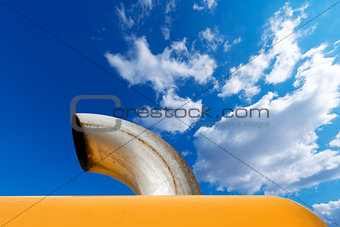 Exhaust Pipe on Blue Sky