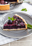 Blueberry pie on the plate