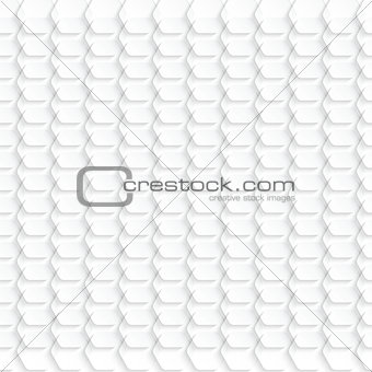 Abstract white hexagon background - vector illustration