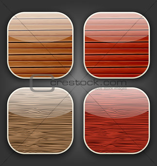 Backgrounds with wooden texture for the app icons