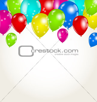 Holiday background with multicolor balloons