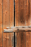 Old wooden weathered barn door