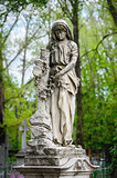 statue on the grave