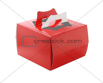 Red Takeaway Cake Box