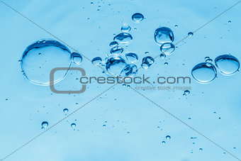 Background of blue water drops 